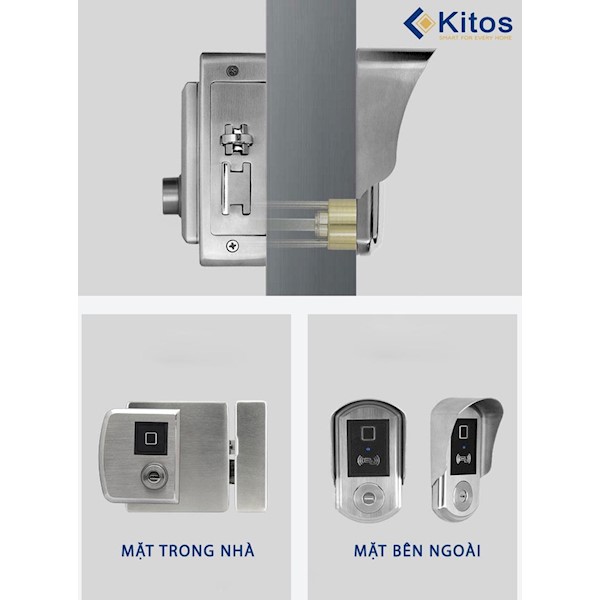 Khóa vân tay hai chiều hai mặt Kitos DL02 Pro
