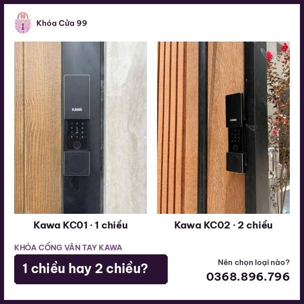 Khóa cổng vân tay 1 chiều và 2 chiều khác nhau thế nào? Nên chọn loại nào