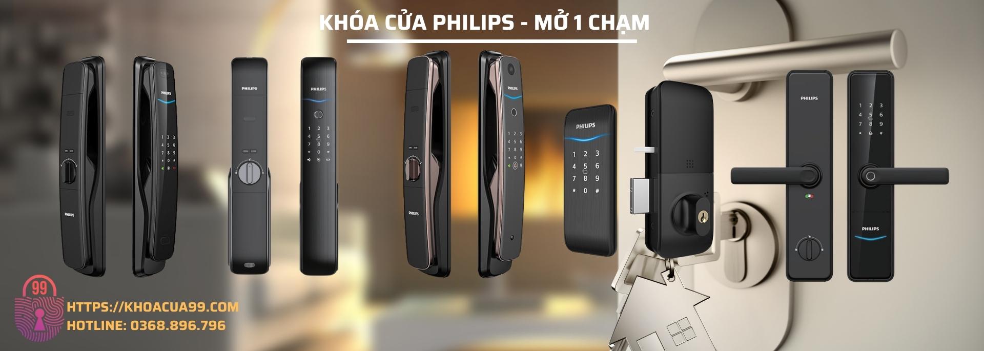 khóa cửa vân tay philips