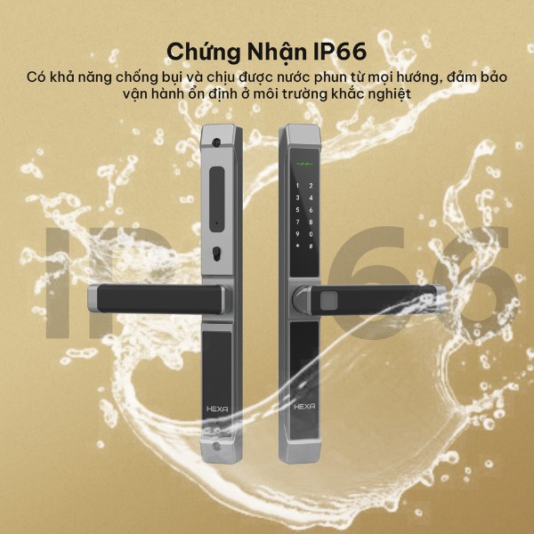 Khóa vân tay Hexa A100 cho cửa nhôm
