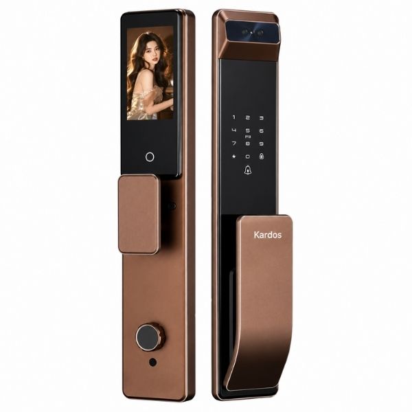 Khóa cửa vân tay Kardos SmartLock A8 Plus CNC Đồng Face ID 3D - bán chạy tại Khóa Cửa 99