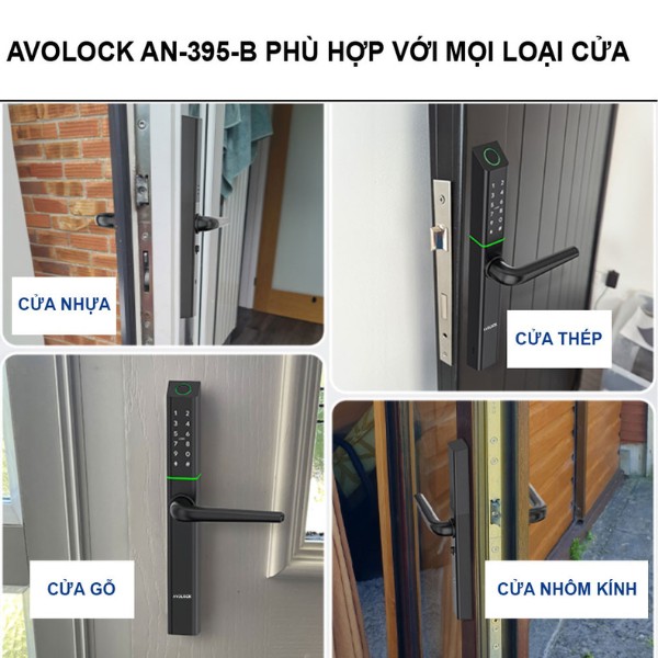 Khóa cửa nhôm vân tay Avolock AN 395