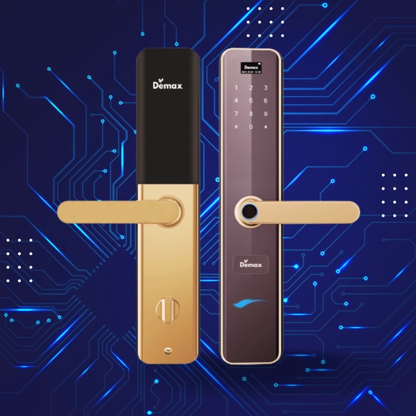 Khoá cửa vân tay thông minh Demax EL630 vàng đồng Wi-Fi - Khoá cửa vân tay Demax chính hãng giá tốt