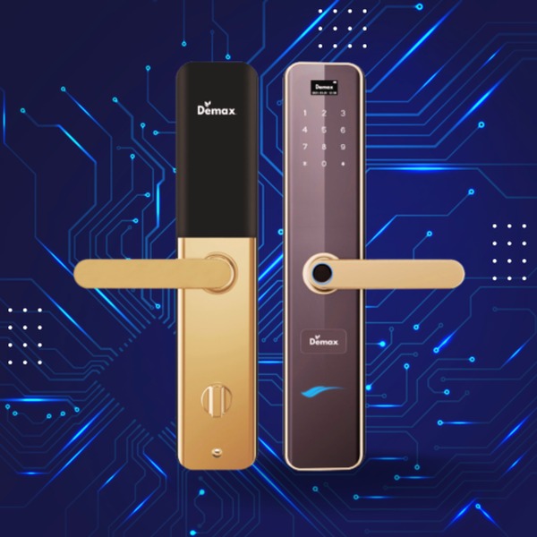Khoá cửa vân tay thông minh Demax EL630 vàng đồng Wi-Fi