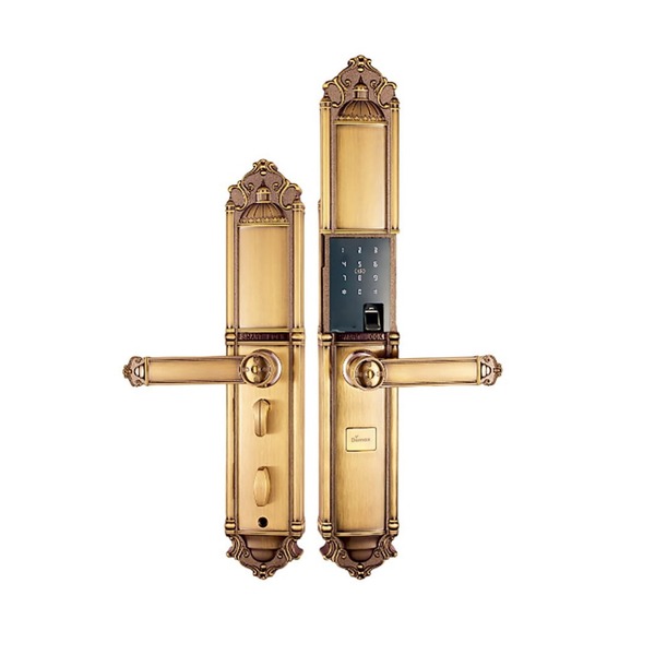 Khoá cửa vân tay đại sảnh biệt thự Demax EL822 mạ vàng 24K