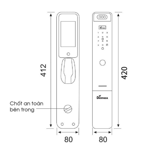 Khoá Face ID 3D Demax EL910