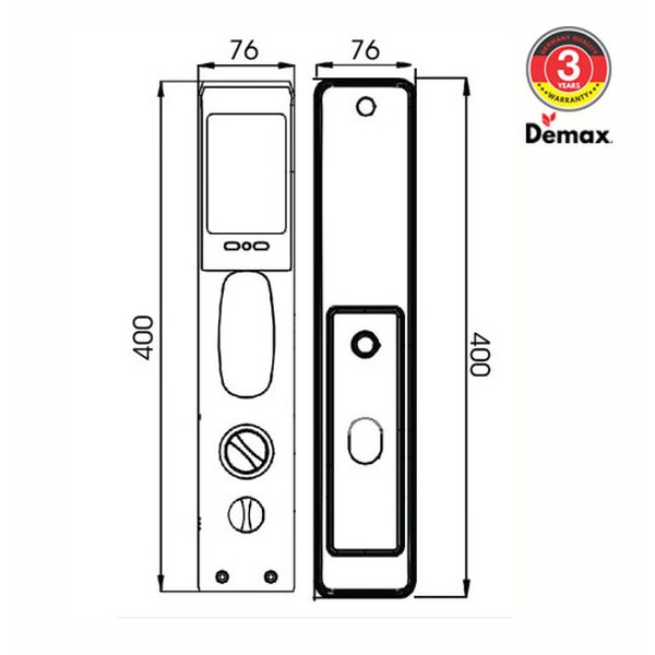 Khoá nhận diện khuôn mặt 3D mở tự động Demax SL868