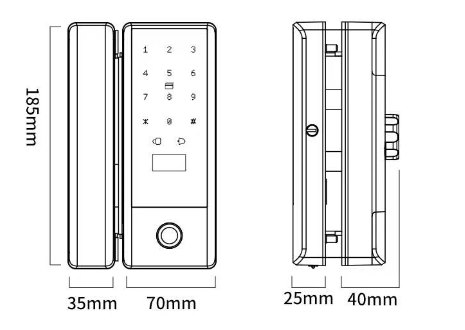 Khóa cửa kính Faster FSG02-BL