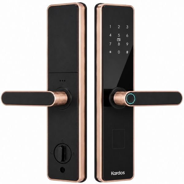 Khóa cửa vân tay Kardos SmartLock G63 Viền Đồng