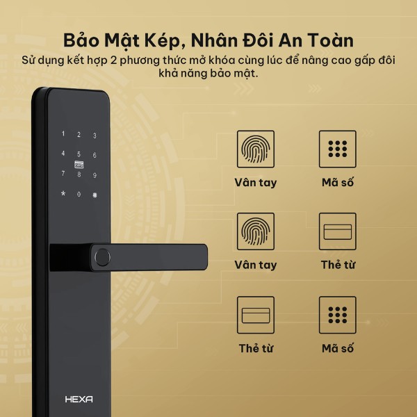 Khóa vân tay Hexa HX12