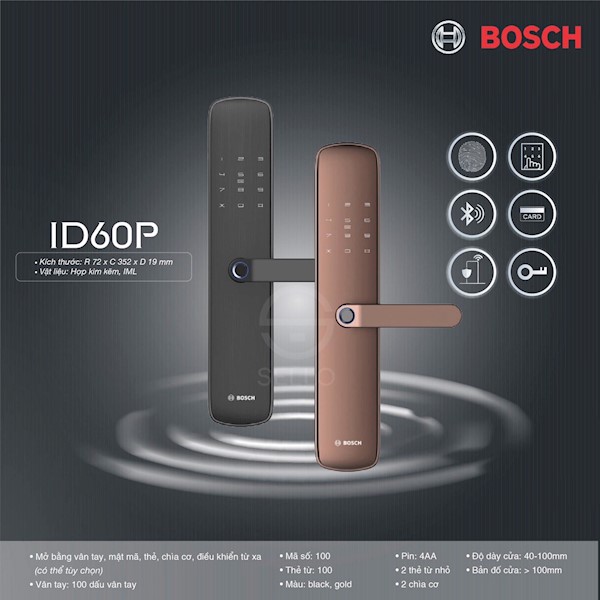 Khóa cửa vân tay cao cấp Bosch ID60
