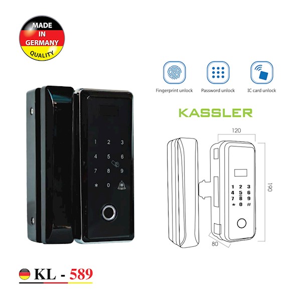 Khóa cửa kính vân tay Kassler KL589