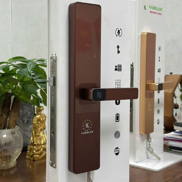 Khóa cửa vân tay Kassler KL567 PRO CNC Gold