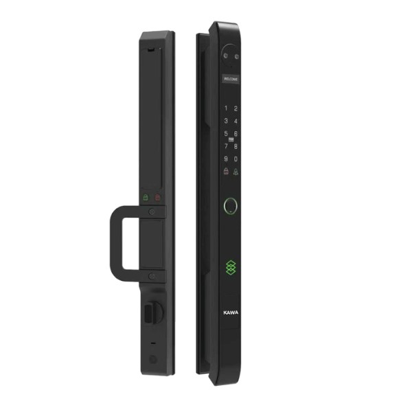 Khoá cửa nhôm vân tay Kawa KN662 Face ID 3D Push Pull chống nước