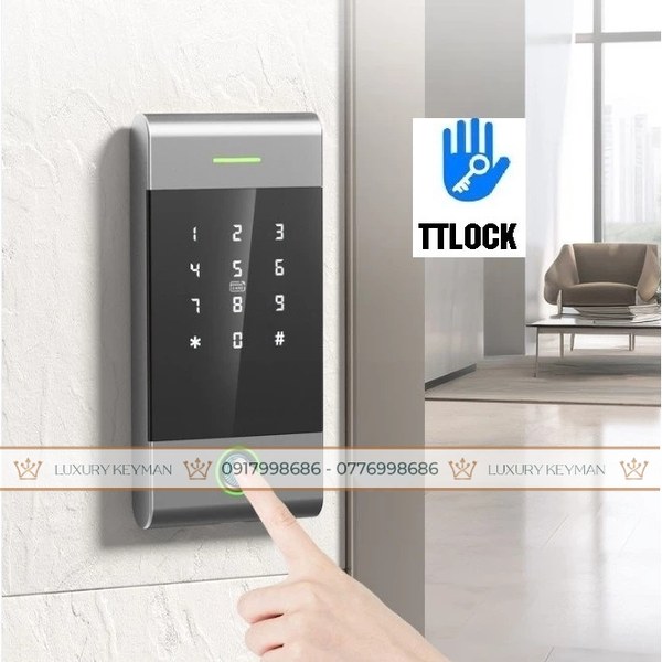 Đầu đọc vân tay TTLock TLHF6-TT - App tiếng Việt, IP67, vỏ nhôm CNC