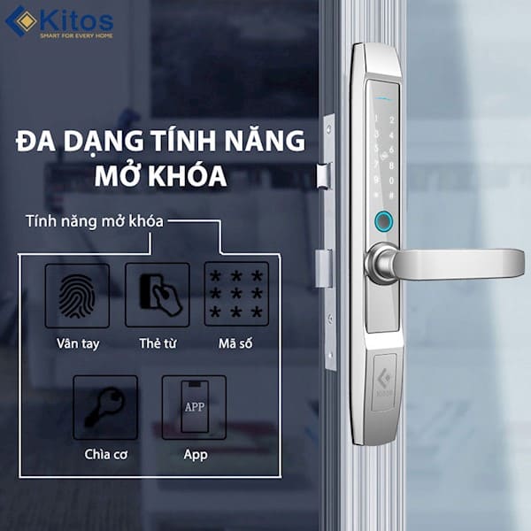 Khóa cửa nhôm vân tay cao cấp Kitos KT-AL520-II-Plus