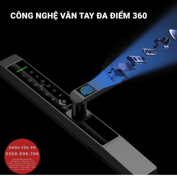 Khóa cửa nhôm vân tay cao cấp Kitos KT-AL630 Plus