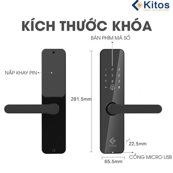 Khóa cửa vân tay Kitos KT V2 Pro