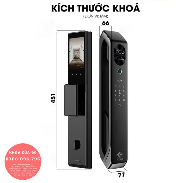 Khóa cửa vân tay Kitos KT X7 FACE ID 
