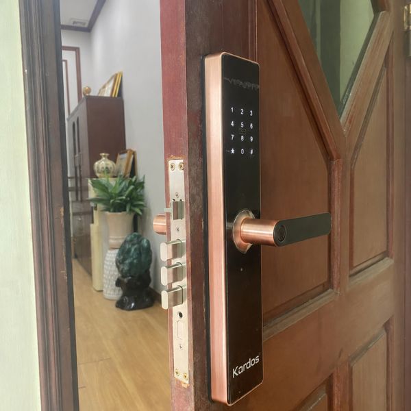 Khóa cửa vân tay Kardos SmartLock L8 Viền Đồng