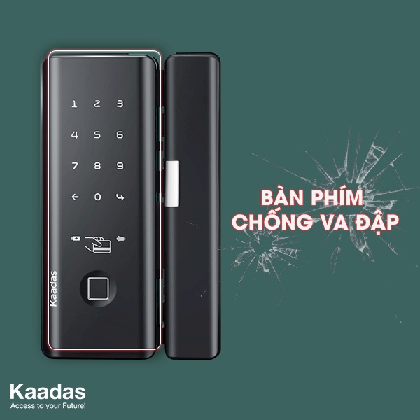 Khóa cửa kính vân tay Kaadas R8